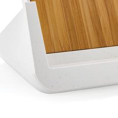 Vue Chargeur 10W avec support en ABS recyclé RCS Ontario de couleur blanc| Krokrodeal