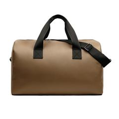Vue VINGA Sac week-end en PU recyclé RCS Bermond de couleur marron| Krokrodeal