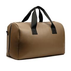 Vue VINGA Sac week-end en PU recyclé RCS Bermond de couleur marron| Krokrodeal