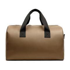 Vue VINGA Sac week-end en PU recyclé RCS Bermond de couleur marron| Krokrodeal