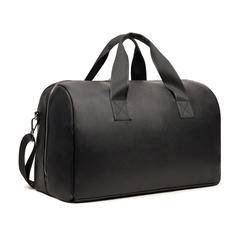 Vue VINGA Sac week-end en PU recyclé RCS Bermond de couleur noir| Krokrodeal