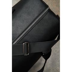 Vue VINGA Sac week-end en PU recyclé RCS Bermond de couleur noir| Krokrodeal