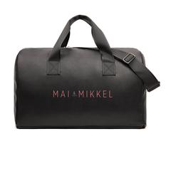 Vue VINGA Sac week-end en PU recyclé RCS Bermond de couleur noir| Krokrodeal