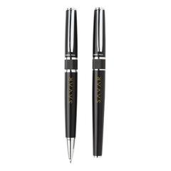 Vue Set stylos Swiss Peak de couleur noir| Krokrodeal