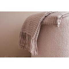 Vue VINGA Plaid Lenox de couleur marron| Krokrodeal