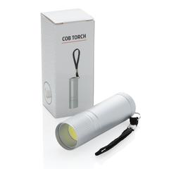 Vue Lampe torche COB de couleur gris| Krokrodeal