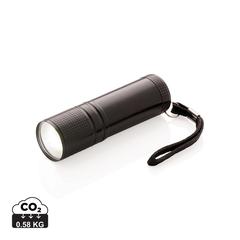 Vue Lampe torche COB de couleur noir| Krokrodeal