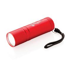 Vue Lampe torche COB de couleur rouge| Krokrodeal
