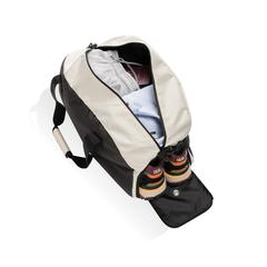 Vue Sac de sport en rPET AWARE™ Kazu de couleur blanc| Krokrodeal