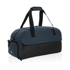 Vue Sac de sport en rPET AWARE™ Kazu de couleur bleu| Krokrodeal