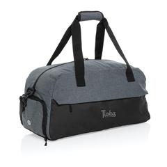 Vue Sac de sport en rPET AWARE™ Kazu de couleur gris| Krokrodeal