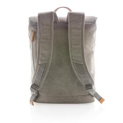 Vue Sac à dos ordinateur en toile de couleur gris| Krokrodeal