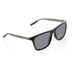 Vue Lunettes de soleil polarisées Swiss Peak en plastique RCS de couleur noir| Krokrodeal