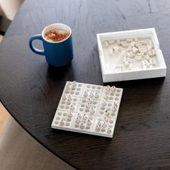 Vue Jeu de Sudoku en bois de couleur blanc| Krokrodeal
