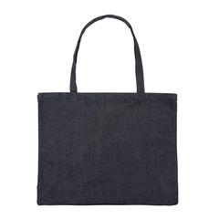 Vue Sac cabas en denim recyclé Impact AWARE™ de couleur bleu| Krokrodeal