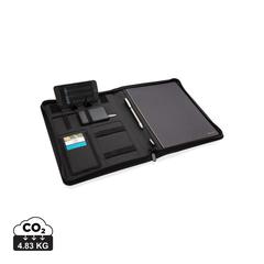 Vue Conférencier A4 avec chargeur sans fil 5W et powerbank 5000 de couleur noir| Krokrodeal