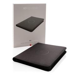 Vue Conférencier A4 avec chargeur sans fil 5W et powerbank 5000 de couleur noir| Krokrodeal