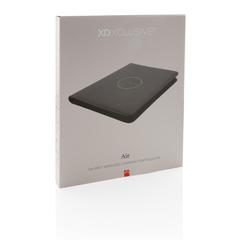 Vue Conférencier A4 avec chargeur sans fil 5W et powerbank 5000 de couleur noir| Krokrodeal