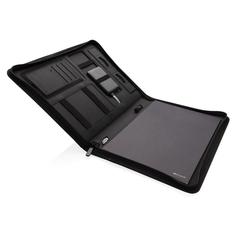 Vue Conférencier A4 avec chargeur sans fil 5W et powerbank 5000 de couleur noir| Krokrodeal