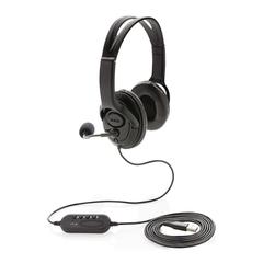 Vue Casque audio filaire de couleur noir| Krokrodeal