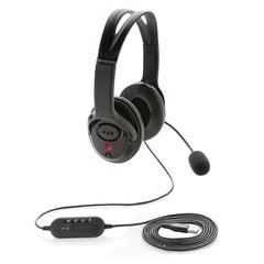 Vue Casque audio filaire de couleur noir| Krokrodeal