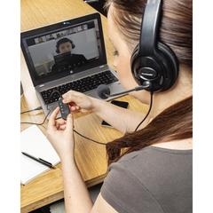 Vue Casque audio filaire de couleur noir| Krokrodeal