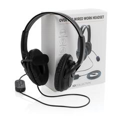 Vue Casque audio filaire de couleur noir| Krokrodeal