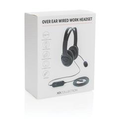 Vue Casque audio filaire de couleur noir| Krokrodeal