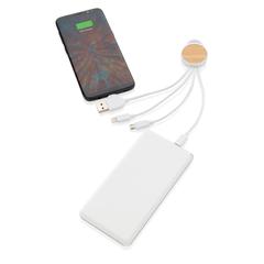 Vue Câble Ontario 6-en-1 rond en plastique recyclé RCS de couleur blanc| Krokrodeal