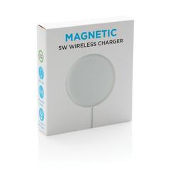 Vue Chargeur magnétique sans fil 5W de couleur blanc| Krokrodeal