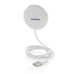 Vue Chargeur magnétique sans fil 5W de couleur blanc| Krokrodeal