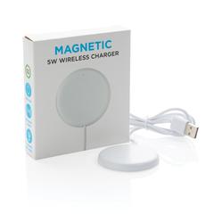 Vue Chargeur magnétique sans fil 5W de couleur blanc| Krokrodeal
