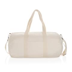 Vue Sac de sport en toile recyclée et non teintée Impact AWARE™ de couleur blanc| Krokrodeal