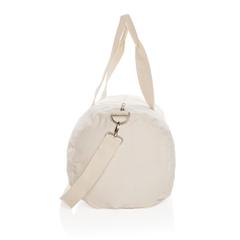 Vue Sac de sport en toile recyclée et non teintée Impact AWARE™ de couleur blanc| Krokrodeal