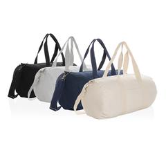 Vue Sac de sport en toile recyclée et non teintée Impact AWARE™ de couleur blanc| Krokrodeal