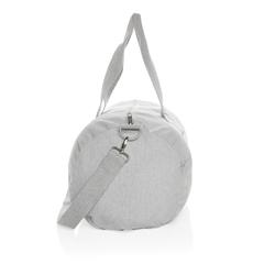 Vue Sac de sport en toile recyclée et non teintée Impact AWARE™ de couleur gris| Krokrodeal