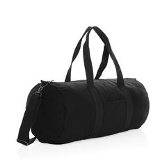 Vue Sac de sport en toile recyclée et non teintée Impact AWARE™ de couleur noir| Krokrodeal