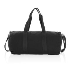 Vue Sac de sport en toile recyclée et non teintée Impact AWARE™ de couleur noir| Krokrodeal