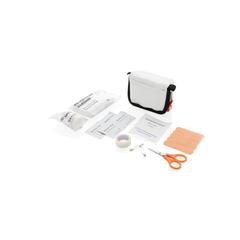 Vue Set de premiers secours dans une pochette de couleur blanc| Krokrodeal