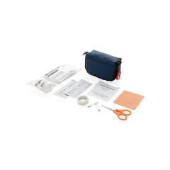 Vue Set de premiers secours dans une pochette de couleur bleu| Krokrodeal