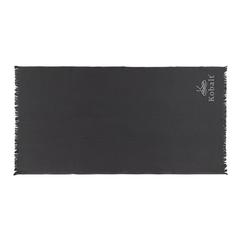 Vue Serviette hammam Ukiyo Keiko AWARE™ Made in Europe 100x180cm de couleur gris| Krokrodeal