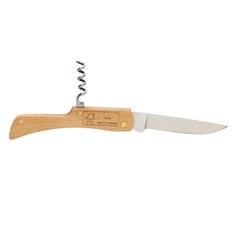 Vue Couteau en bois avec tire-bouchon de couleur marron| Krokrodeal