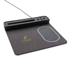 Vue Tapis de souris Air avec chargeur à induction 5W de couleur noir| Krokrodeal
