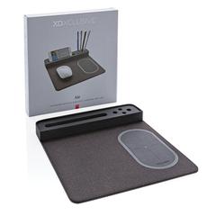 Vue Tapis de souris Air avec chargeur à induction 5W de couleur noir| Krokrodeal