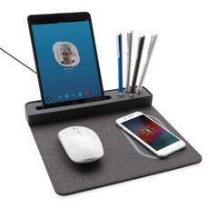 Vue Tapis de souris Air avec chargeur à induction 5W de couleur noir| Krokrodeal