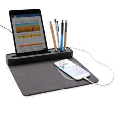 Vue Tapis de souris Air avec chargeur à induction 5W de couleur noir| Krokrodeal