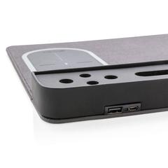 Vue Tapis de souris Air avec chargeur à induction 5W de couleur noir| Krokrodeal