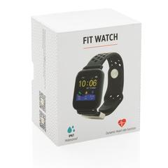 Vue Montre connectée Fit de couleur noir| Krokrodeal