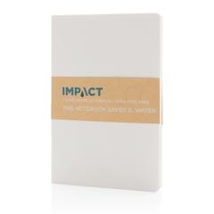 Vue Carnet A5 à couverture souple avec papier minéral IMPACT de couleur blanc| Krokrodeal