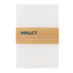 Vue Carnet A5 à couverture souple avec papier minéral IMPACT de couleur blanc| Krokrodeal
